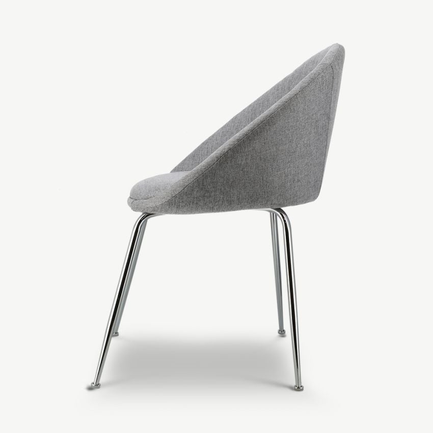 Stanley Dining Chair, Grey Fabric