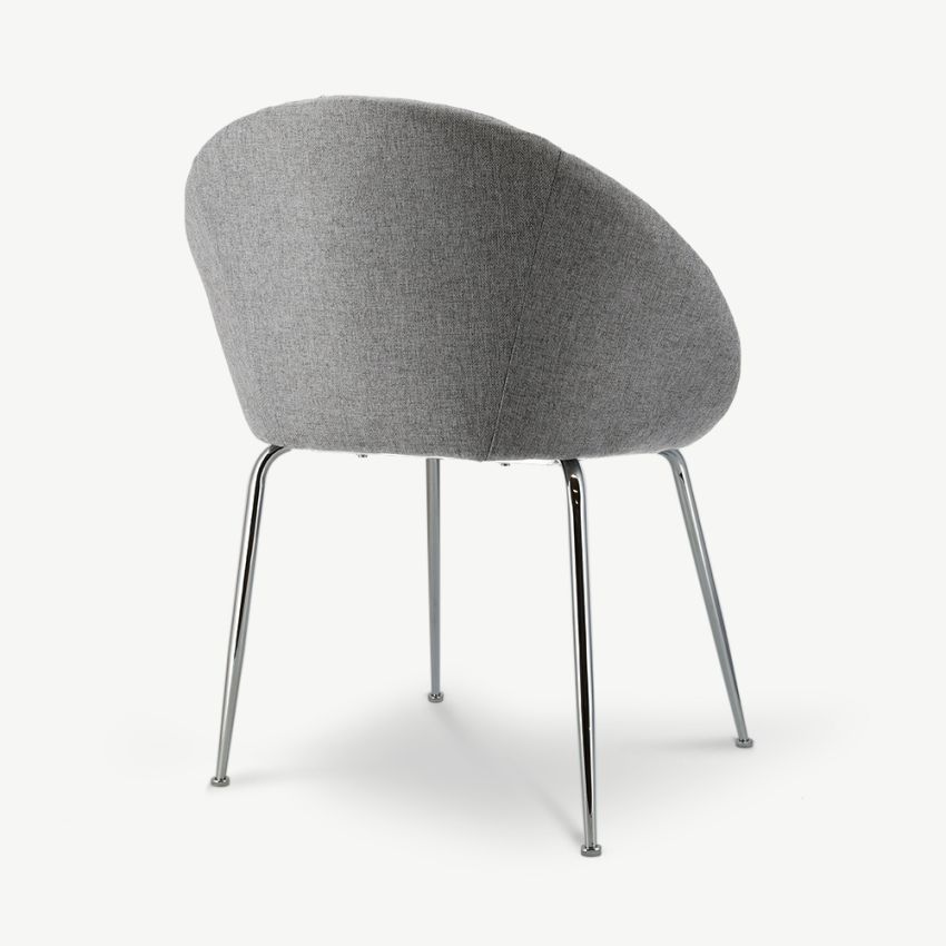 Stanley Dining Chair, Grey Fabric