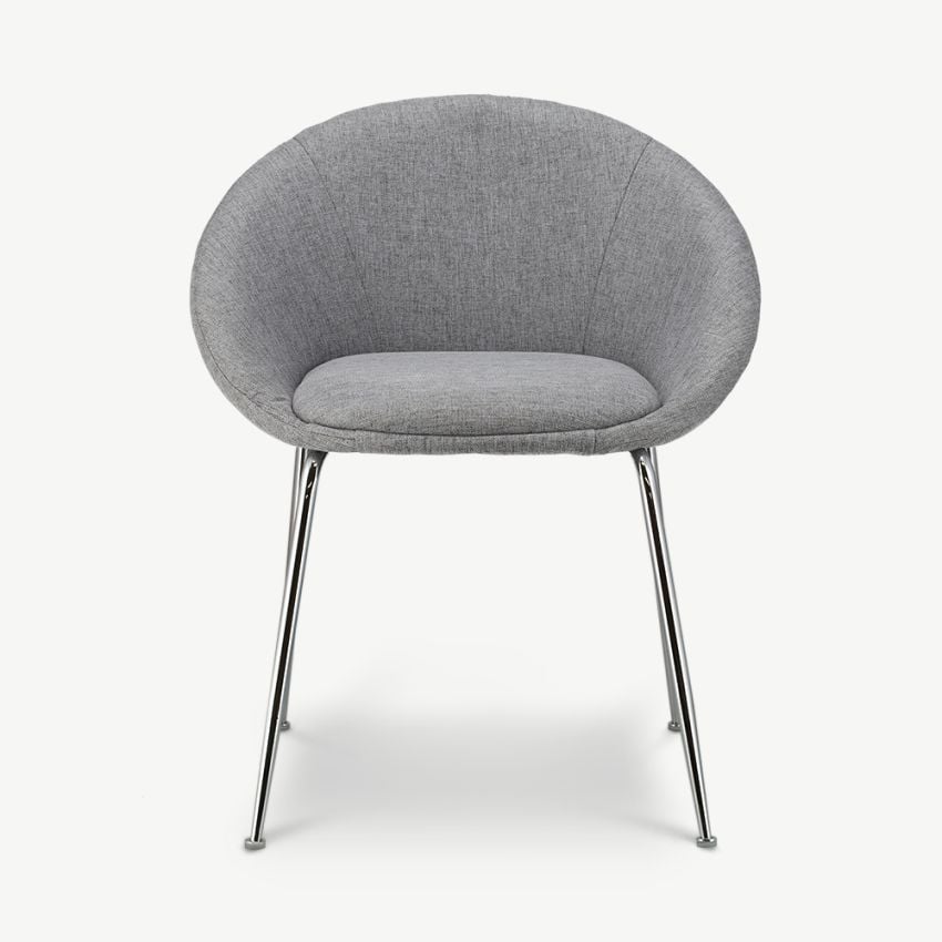 Stanley Dining Chair, Grey Fabric