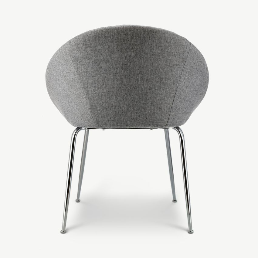 Stanley Dining Chair, Grey Fabric
