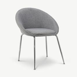 Stanley Dining Chair, Grey Fabric