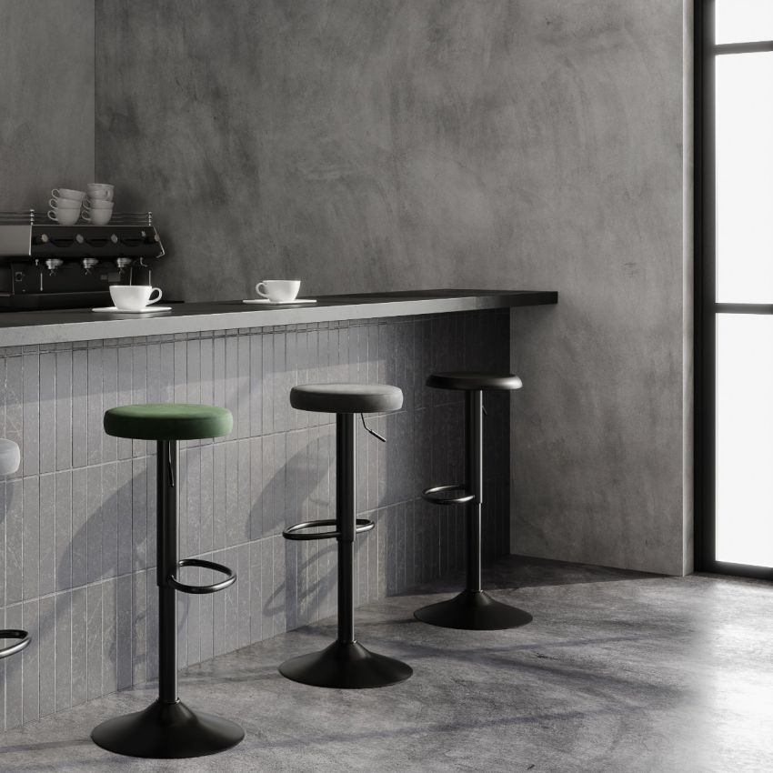 Seja Adjustable Stool, Anthracite Fabric