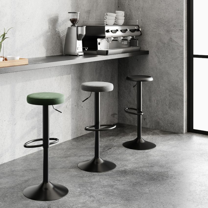 Seja Adjustable Stool, Anthracite Fabric