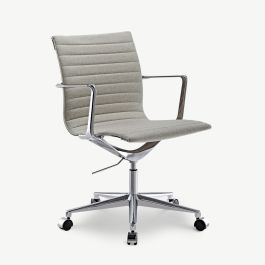 Walton Office Chair, Beige Fabric, Lowback