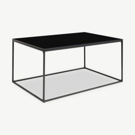 Vice Coffe Table, Black Wood & Metal