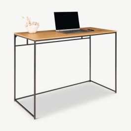 Vice Office Desk, Oak Look & Metal