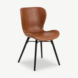 Bliss Dining Chair, Cognac PU-leather