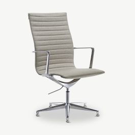 Ava Conference Chair, Beige Fabric, Highback