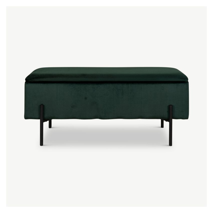 Watson Storage Bench, Green Velvet