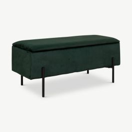 Watson Storage Bench, Green Velvet