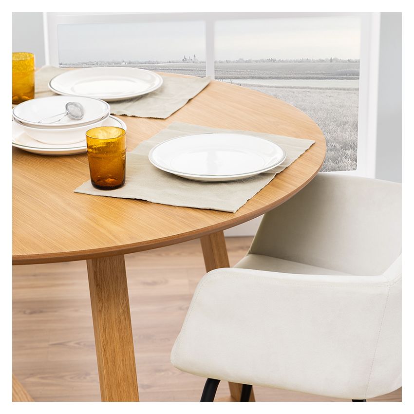 Seth Round Dining Table, Oiled Oak - Ø120 cm