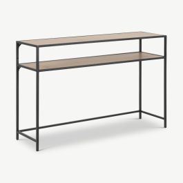 Dover Console Table, Wild Oak & Black