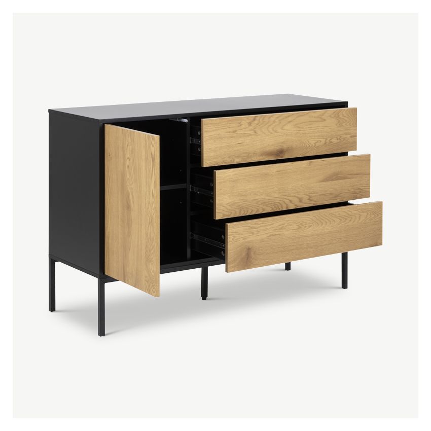 Dover Sideboard, Wild Oak & Black