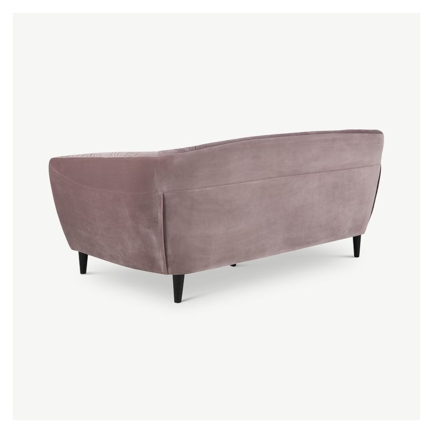 Aria 3 Seater Sofa, Dusty Pink Velvet