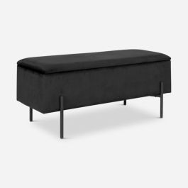 Watson Storage Bench, Black Velvet