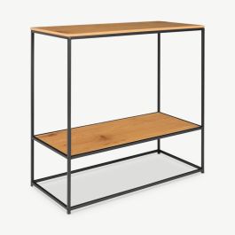 Vice Console Table, Oak Look & Metal