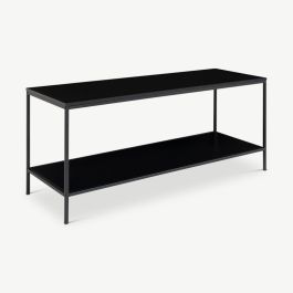 Vice TV Stand, Black Wood & Metal