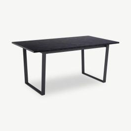 Avery Dining Table, Black Marble Look - 160 cm