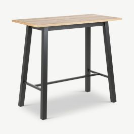 Kyra Bar Table, Natural Wood & Black legs