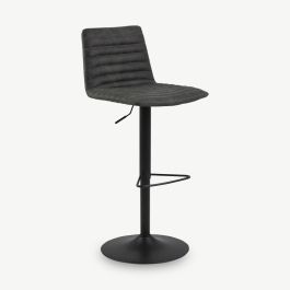 Kai Adjustable Stool, Grey Fabric