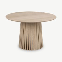 Lazaro Round Dining Table, Light Oak - Ø120 cm