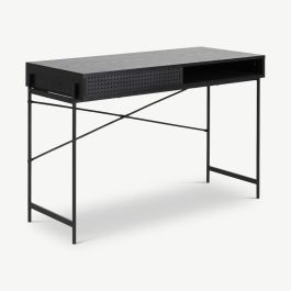 Lyla Desk, Black Wood & Metal