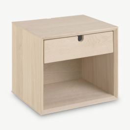 Melody Wooden Bedside Table, Light Oak