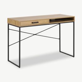 Dover Office Desk, Wild Oak & Black