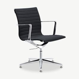Mateo Conference Chair, Anthracite Fabric, Lowback