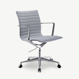 Walton Office Chair, Light Grey Fabric, Lowback
