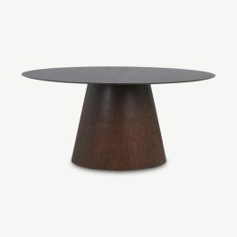 Boston Oval Dining Table, Walnut Wood - 160 cm