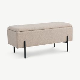 Watson Storage Bench, Beige Bouclé