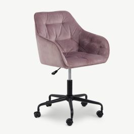 Brooke Executive Office Chair, Pink Velvet