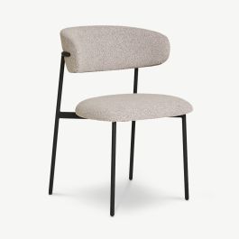 Graca Dining Chair, Cream Bouclé