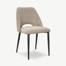 Caio Dining Chair, Beige Fabric