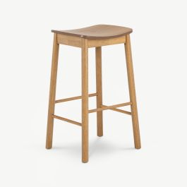 Aston Bar Stool, Natural Wood