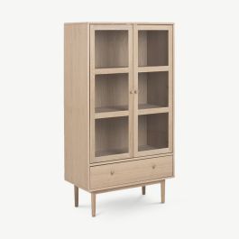 Armando Display Cabinet, Natural Oak