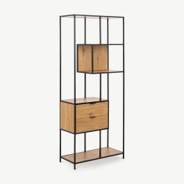 Dover Bookcase, Wild Oak & Black