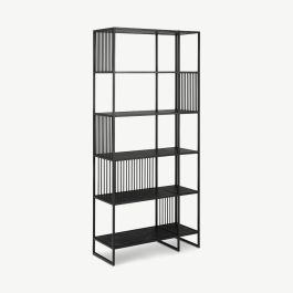 Joy Bookcase, Black Marble Look & Metal