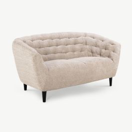 Aria 2 Seater Sofa, Cream Textured Fabric