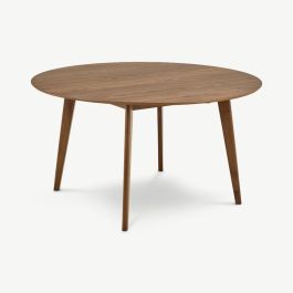 India Round Dining Table, Walnut - Ø140 cm