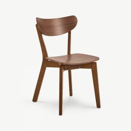 India Wooden Dining Chair, Walnut