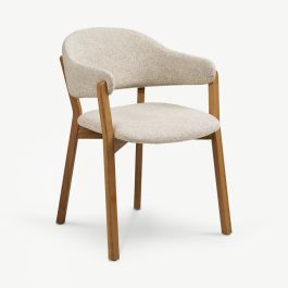 Arden Dining Chair, Beige Fabric