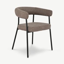 Tivoli Dining Chair, Brown Fabric