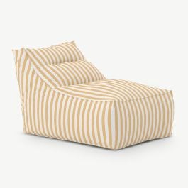 Reef Outdoor Sun Lounge , Yellow Bouclé