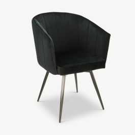 Ben Swivel Velvet Dining Armchair