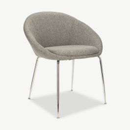 Stanley Dining Chair, Fabric & Chrome legs