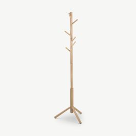 Jesse Coat Stand, Natural Rubberwood