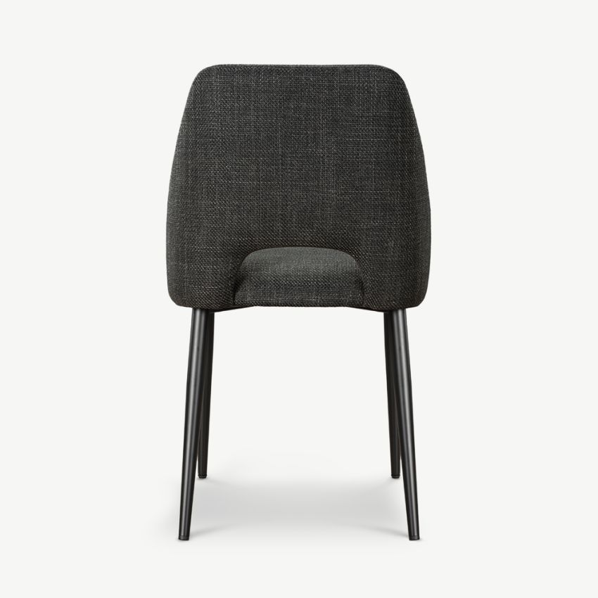 Caio Dining Chair, Dark Grey Fabric
