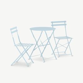 Ren Outdoor Cafe Set , Light Blue Steel